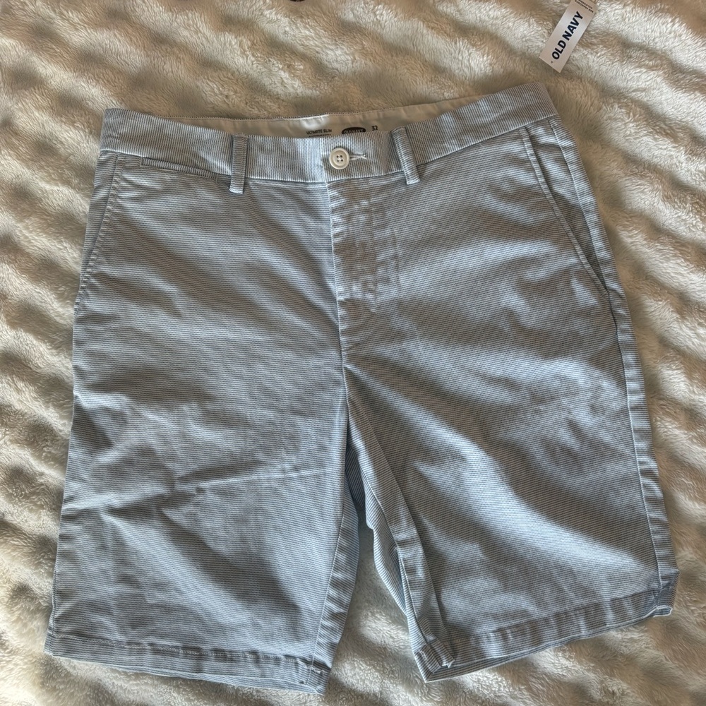 Old Navy Blue and White Striped Men's Shorts